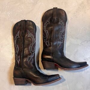 Freebird Black and Brown Heeled Boots